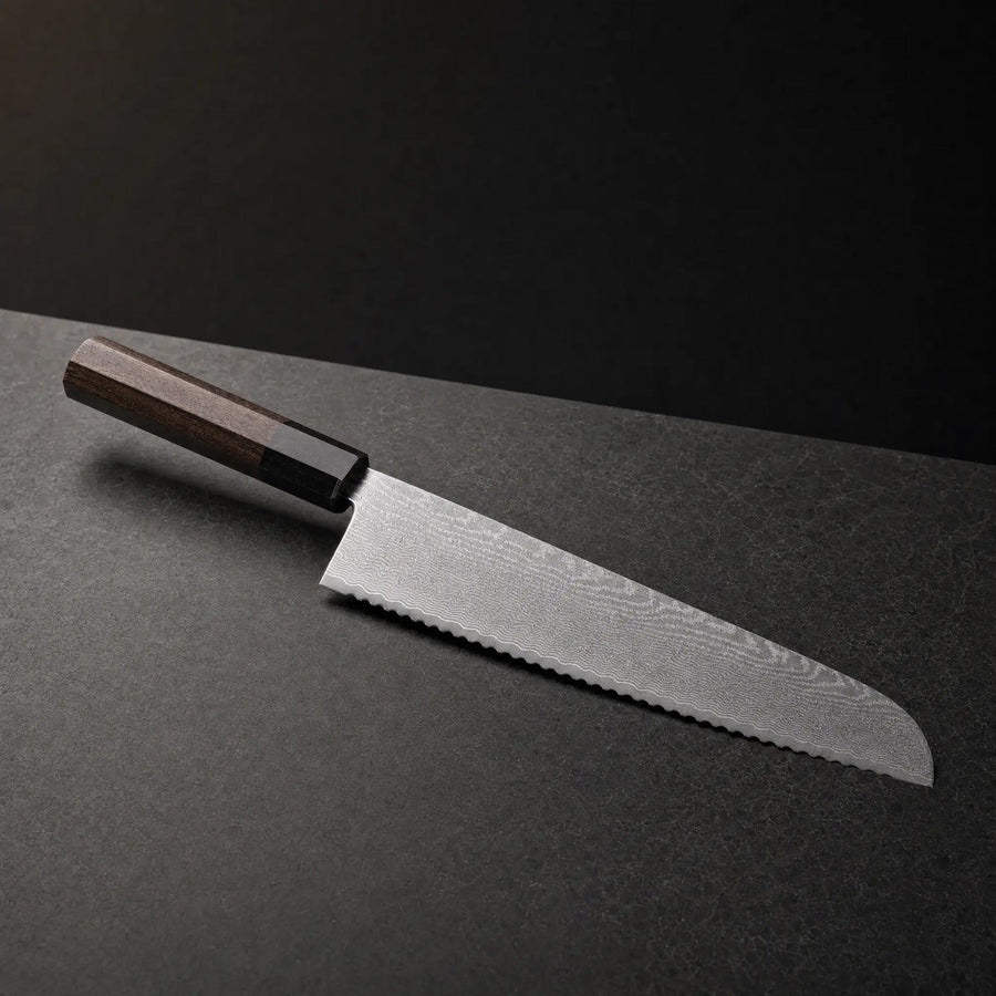 Damascus-Pattern Bread Knife 8"