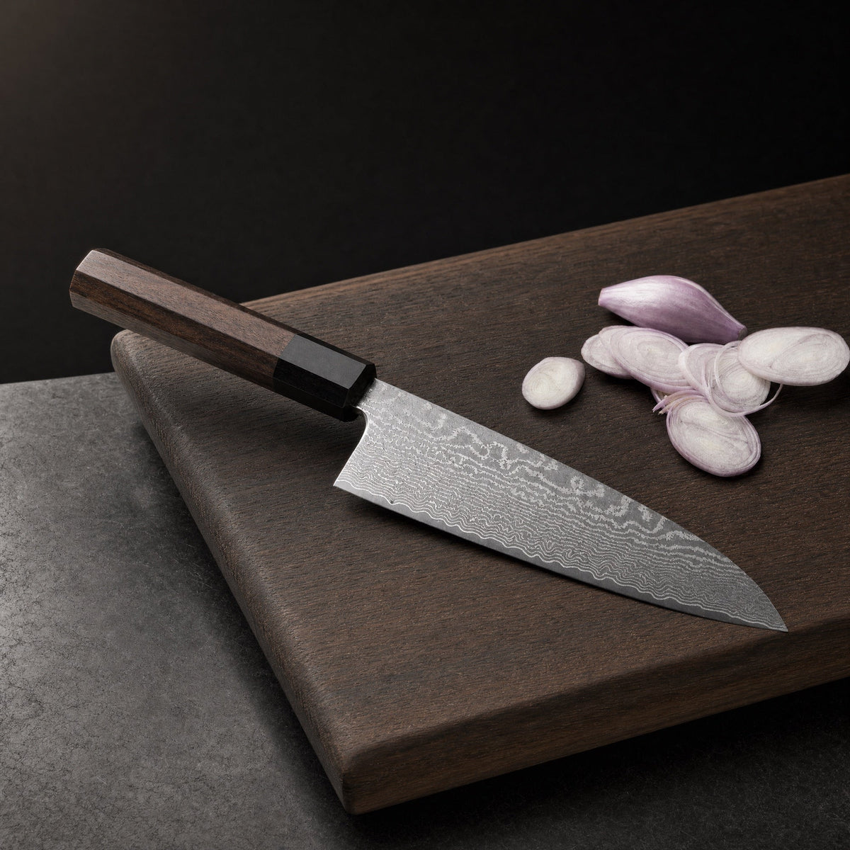 Damascus-Pattern Chef's Knife 8", view 1