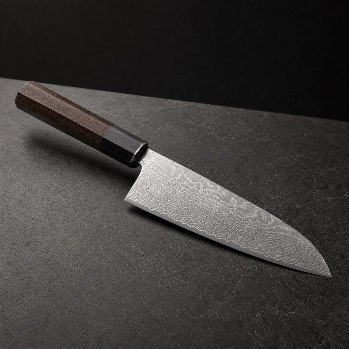 Damascus-Pattern Santoku 7", view 1