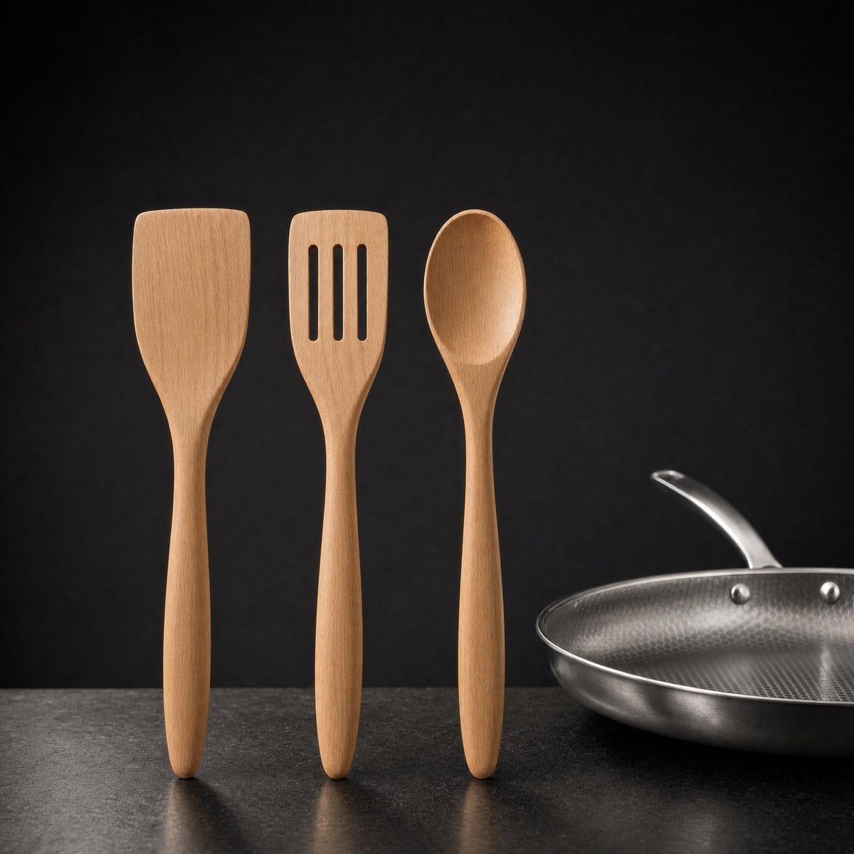 Wooden Utensil Set, 3-Piece, view 1